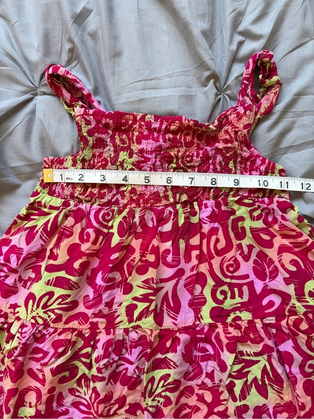 Blue Ginger Floral Casual Sundress - Pink and Green